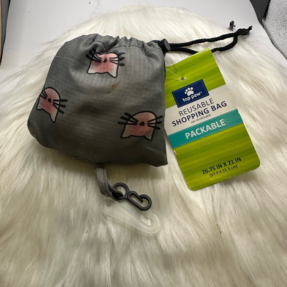 🩵5/$8 Top Paw Green and Blue Reusable Shopping Bag